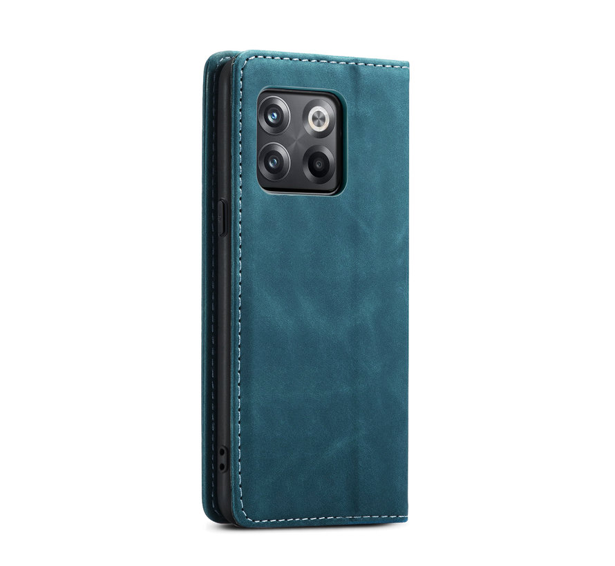 OnePlus 10T Wallet Case Vintage Leather Blue