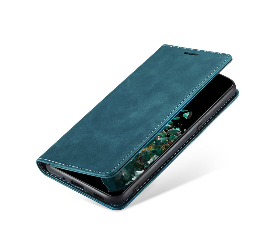 OnePlus 10T Wallet Case Vintage Leather Blue