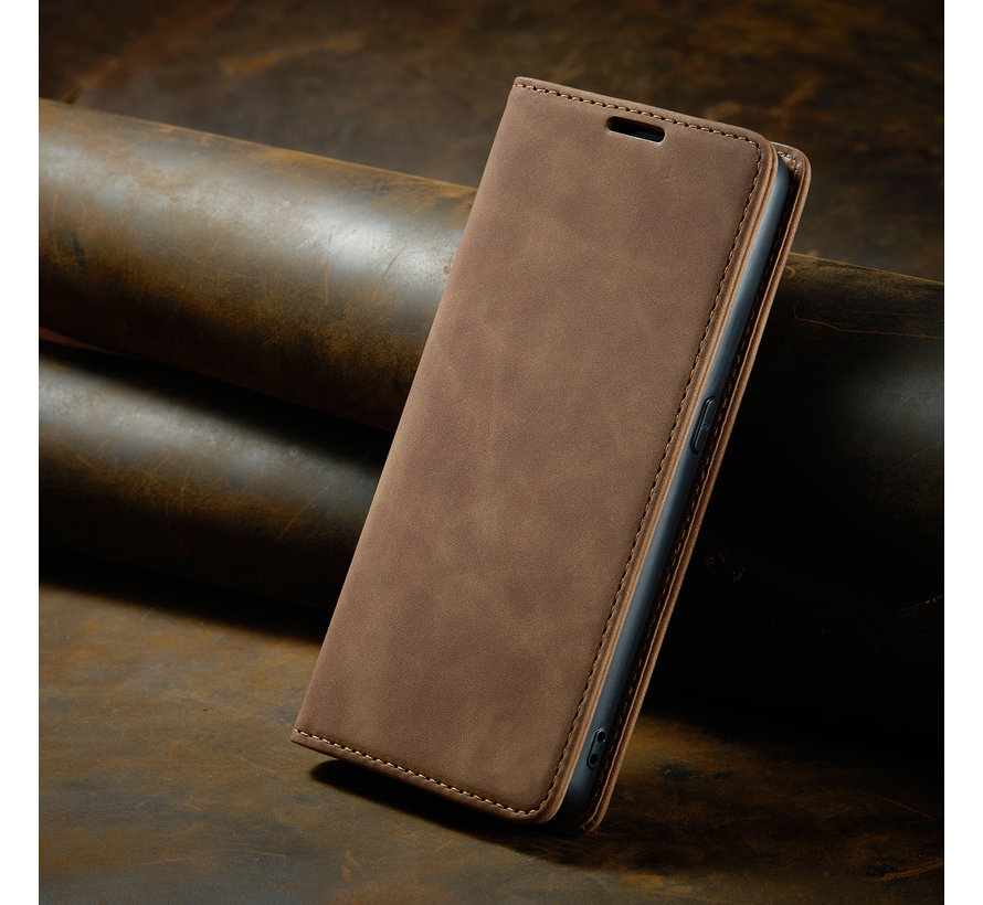 OnePlus 10T Wallet Case Vintage Leather Brown