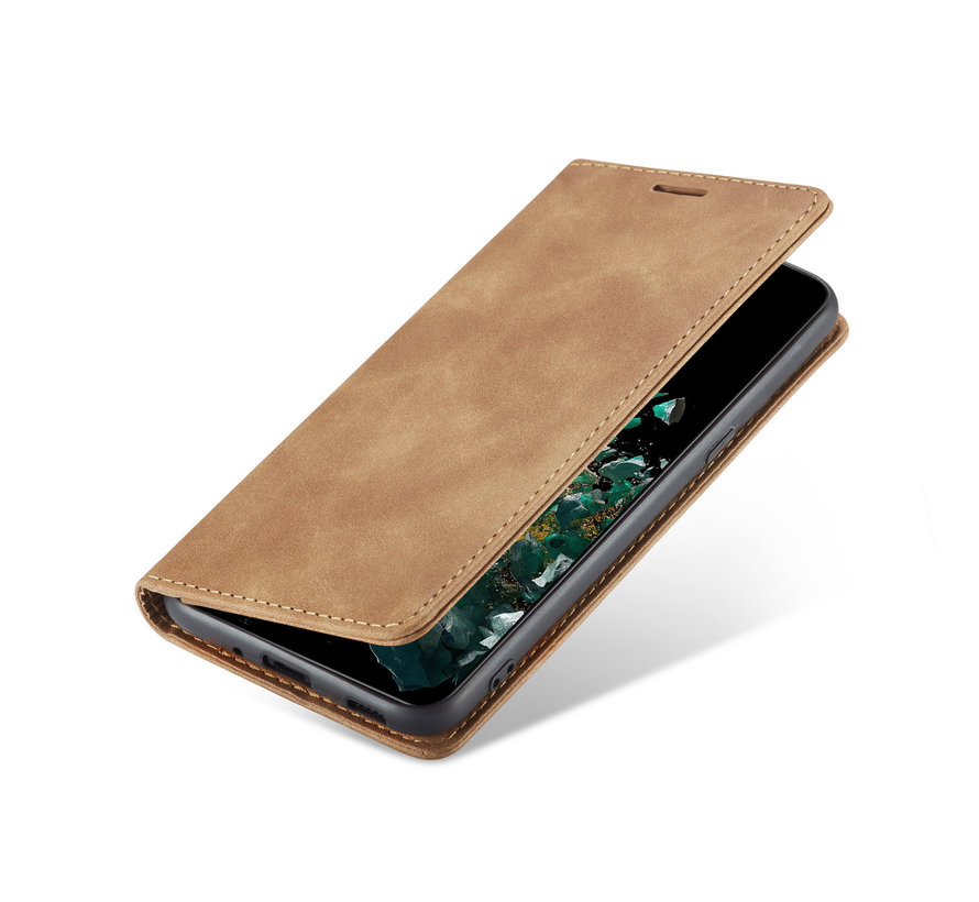 OnePlus 10T Wallet Hoesje Vintage Leder Bruin