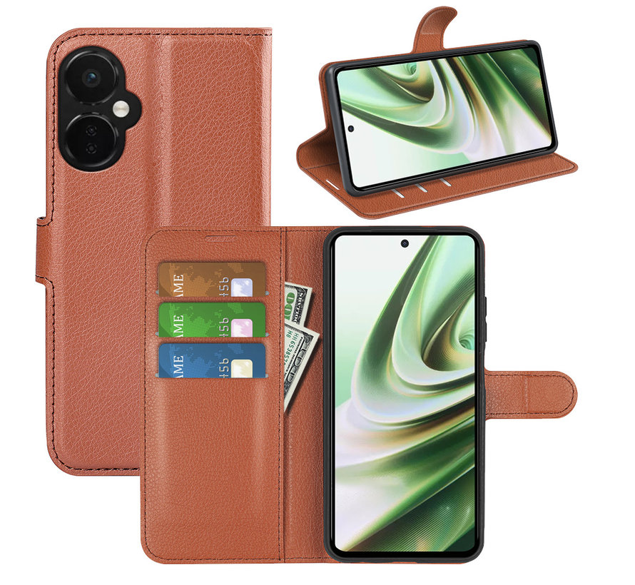 OnePlus Nord CE 3 Lite Wallet Flip Case Bruin