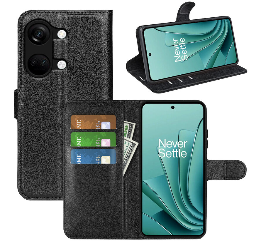 OnePlus Nord 3 Wallet Flip Case Schwarz