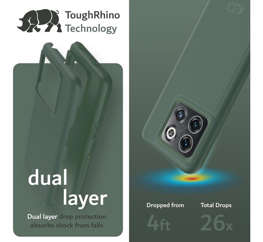 OnePlus 10T Case MergeGrip DualShield Dark Green