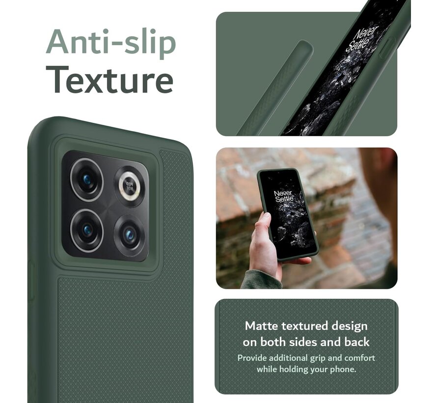 OnePlus 10T Case MergeGrip DualShield Dark Green