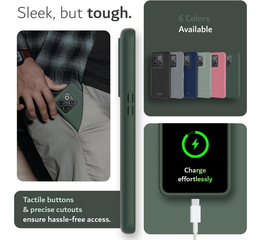 OnePlus 10T Hülle MergeGrip DualShield Dunkelgrün