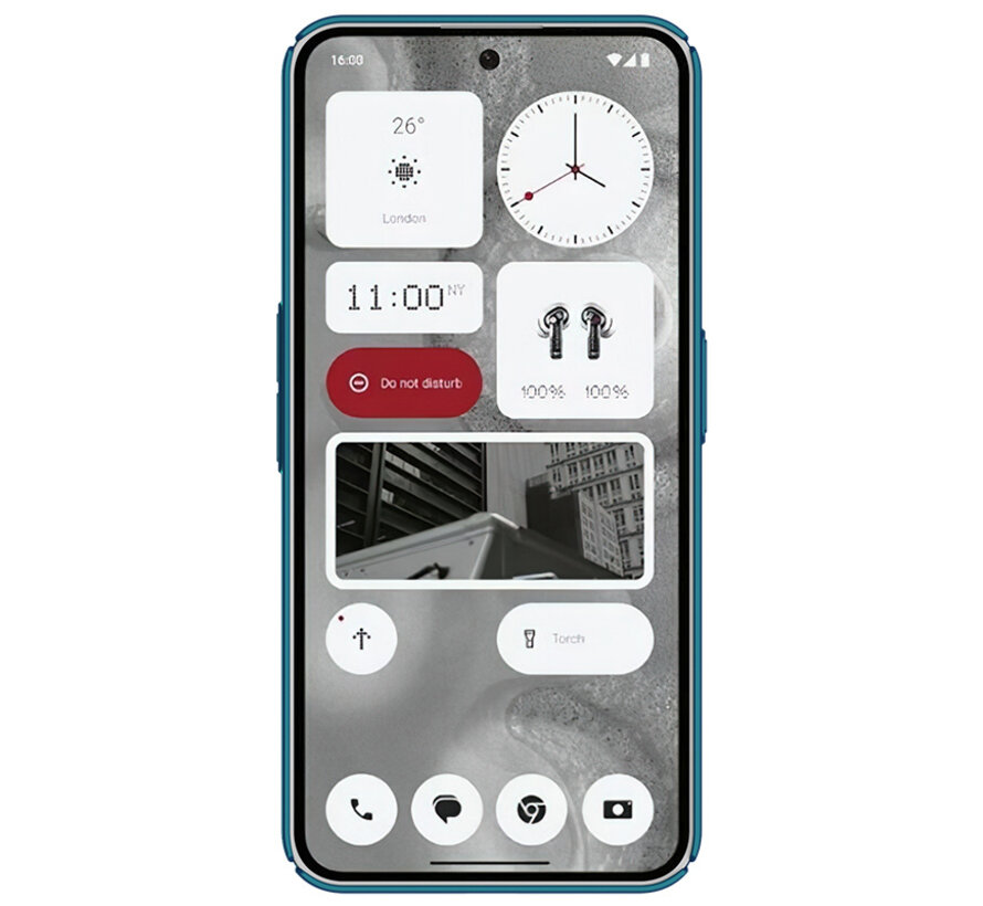 Nothing Phone (2) Hoesje Super Frosted Shield Blauw