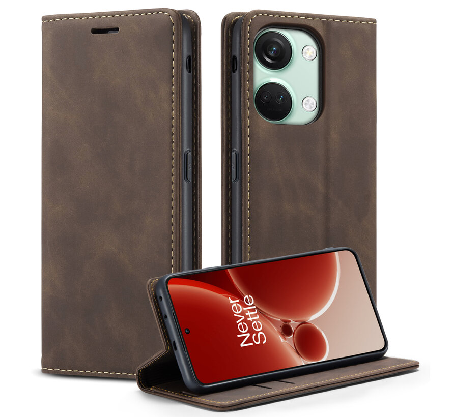 OnePlus Nord 3 Wallet Case Vintage Leder Braun