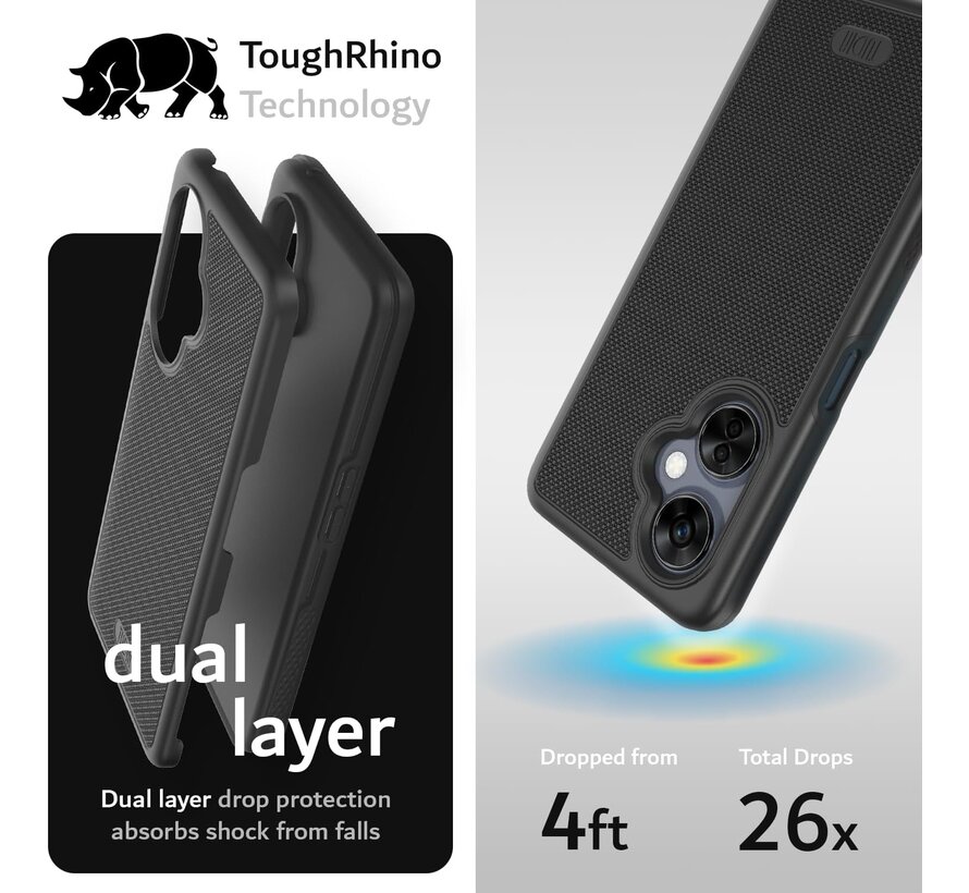 OnePlus Nord CE 3 Lite Hülle MergeGrip DualShield Schwarz