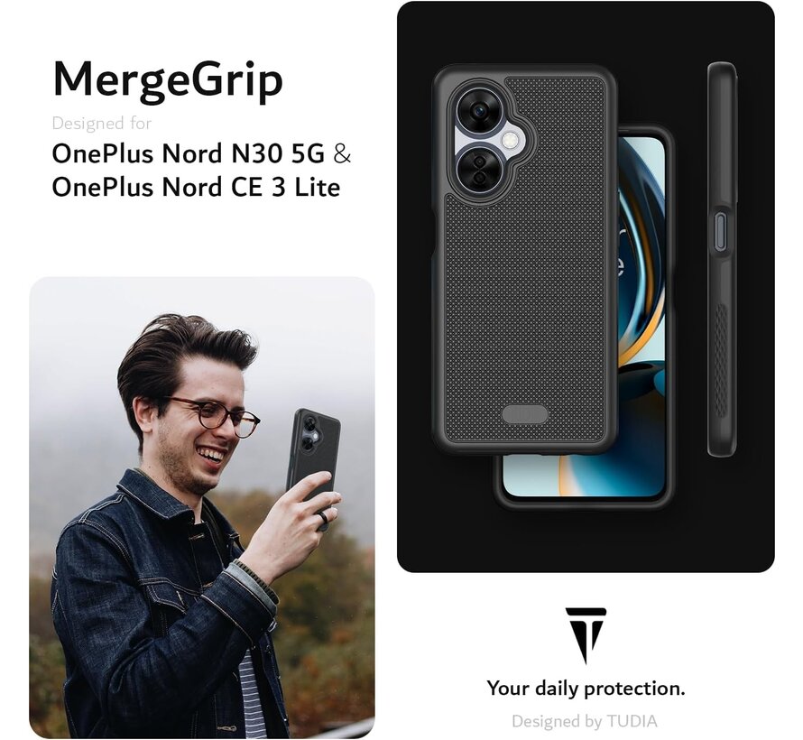 OnePlus Nord CE 3 Lite Hoesje MergeGrip DualShield Zwart