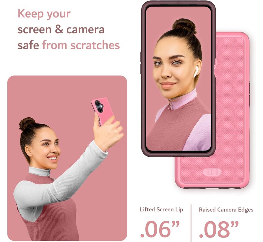 OnePlus Nord CE 3 Lite Case MergeGrip DualShield Pink