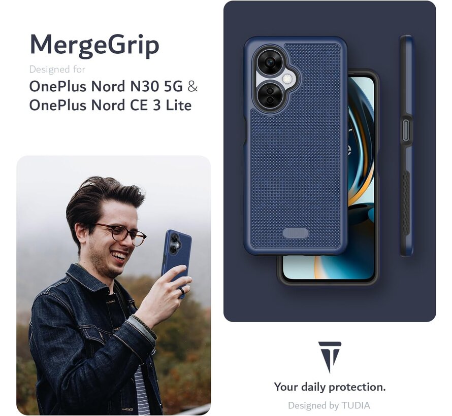 OnePlus Nord CE 3 Lite Hoesje MergeGrip DualShield Blauw