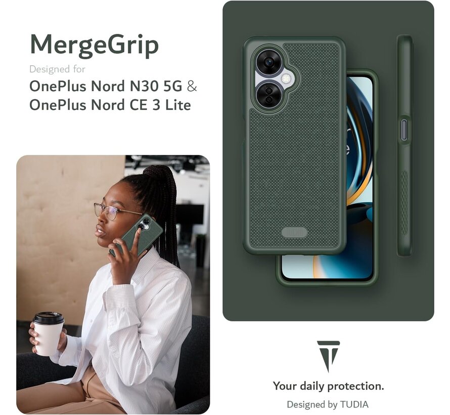 OnePlus Nord CE 3 Lite Hülle MergeGrip DualShield Grün