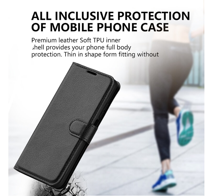 OnePlus 12 Wallet Flip Case Schwarz
