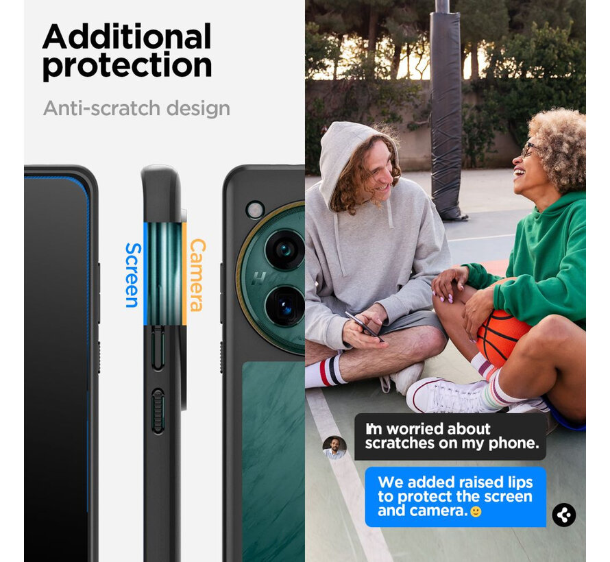 OnePlus 12 Ultra Hybrid-Hülle Mattschwarz