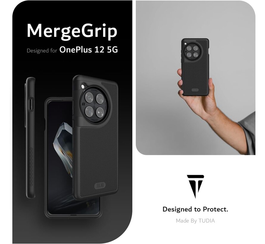 OnePlus 12 Hülle MergeGrip Schwarz