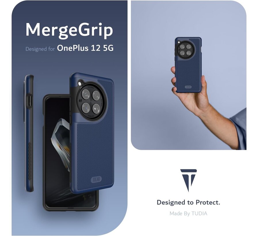 OnePlus 12 Hülle MergeGrip Indigoblau