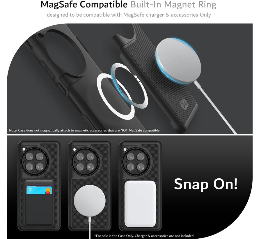 OnePlus 12 Case MergeGrip [MagSafe] Black