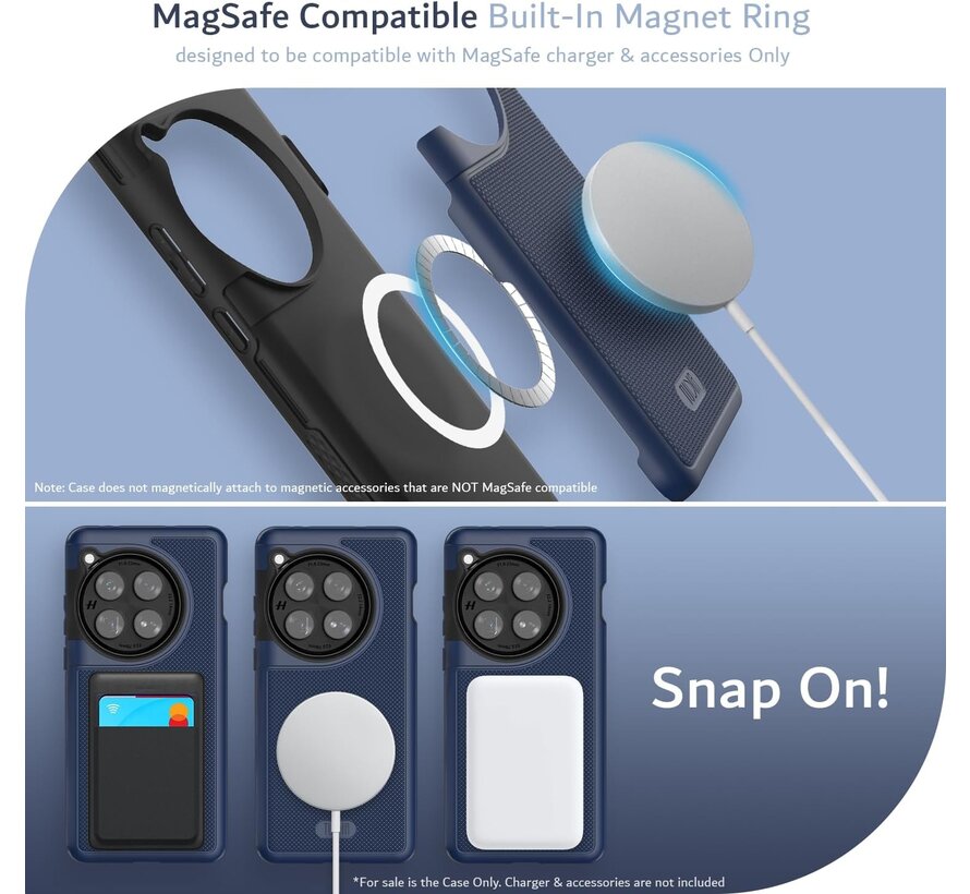 OnePlus 12 Hoesje MergeGrip [MagSafe] Indigo Blauw
