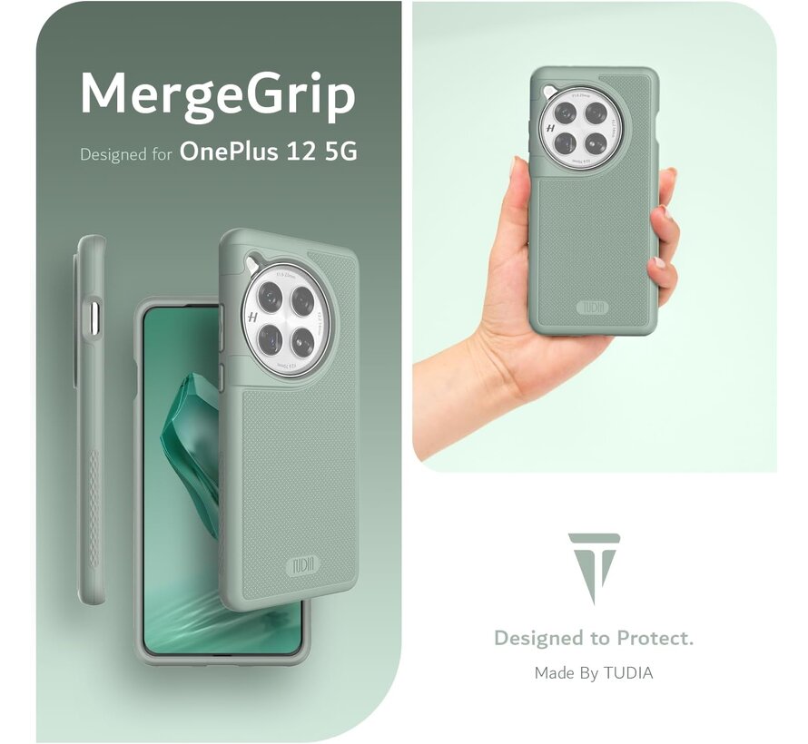 OnePlus 12 Case MergeGrip [MagSafe] Light Green