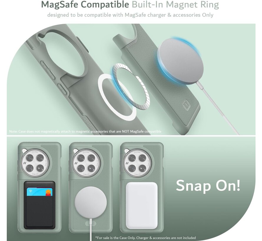 OnePlus 12 Hülle MergeGrip [MagSafe] Hellgrün