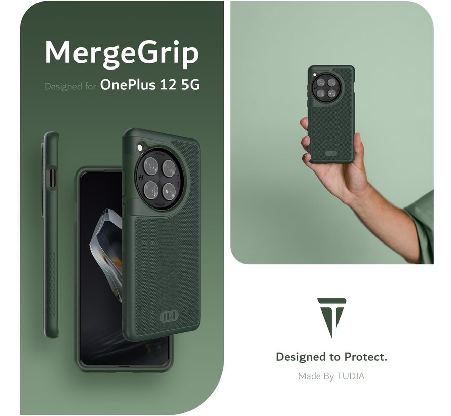 OnePlus 12 Hülle MergeGrip [MagSafe] Dunkelgrün