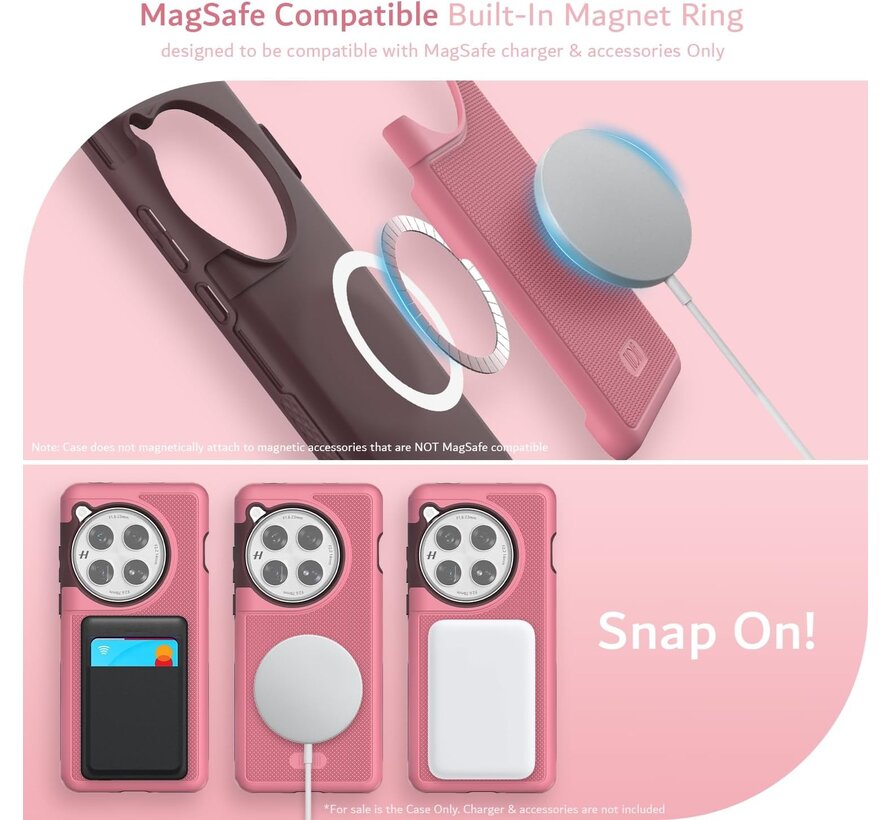 OnePlus 12 Hoesje MergeGrip [MagSafe] Roze