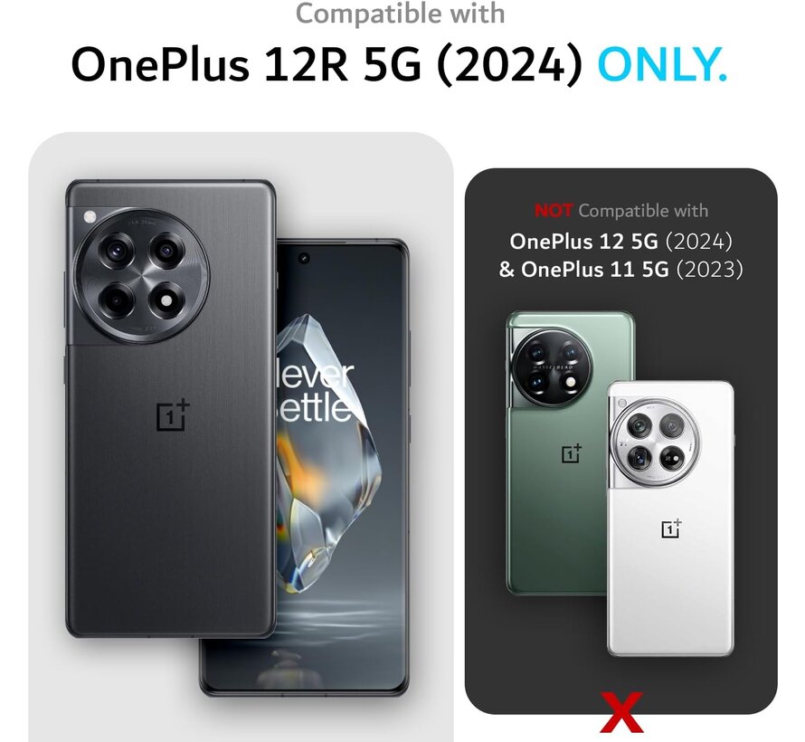 OnePlus 12R Hülle MergeGrip Schwarz