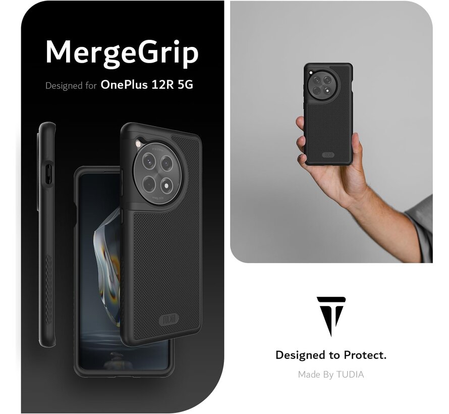 OnePlus 12R Hoesje MergeGrip Zwart