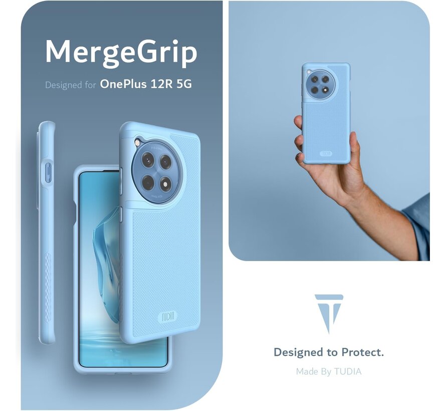 OnePlus 12R Hülle MergeGrip Bay Blue