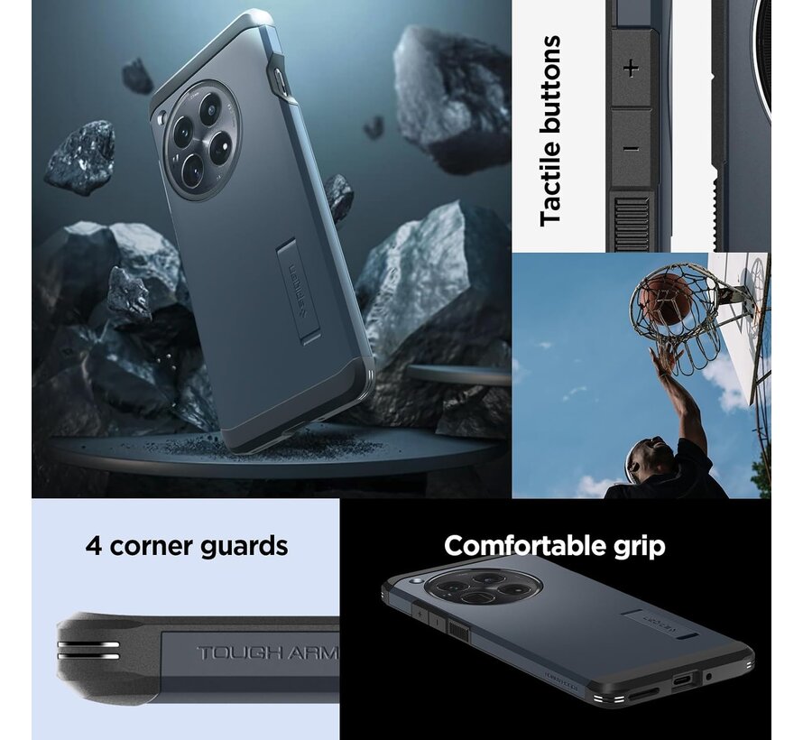OnePlus 12 Hoesje Tough Armor Metal Slate