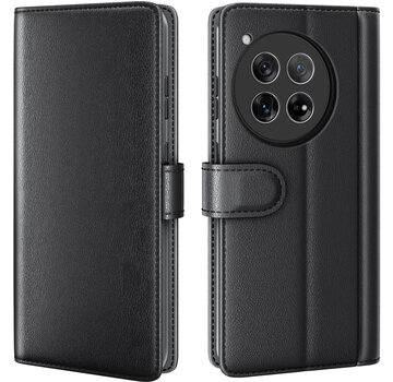 ProGuard OnePlus 12R Wallet Hoesje Echt Leder Zwart
