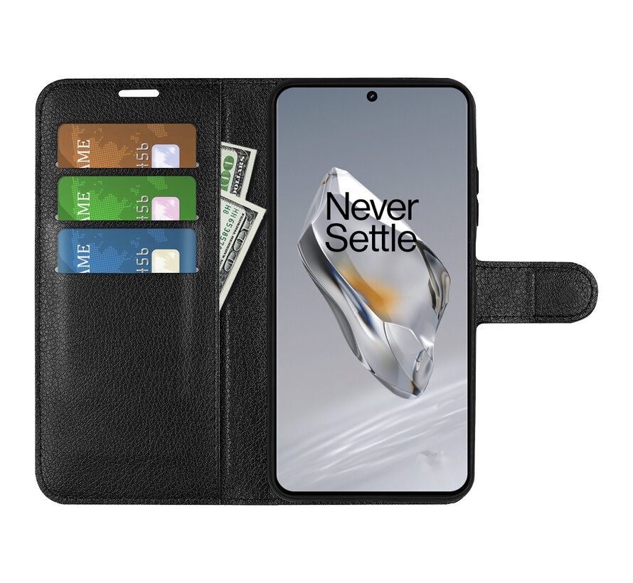 OnePlus 12R Wallet Flip Case Black