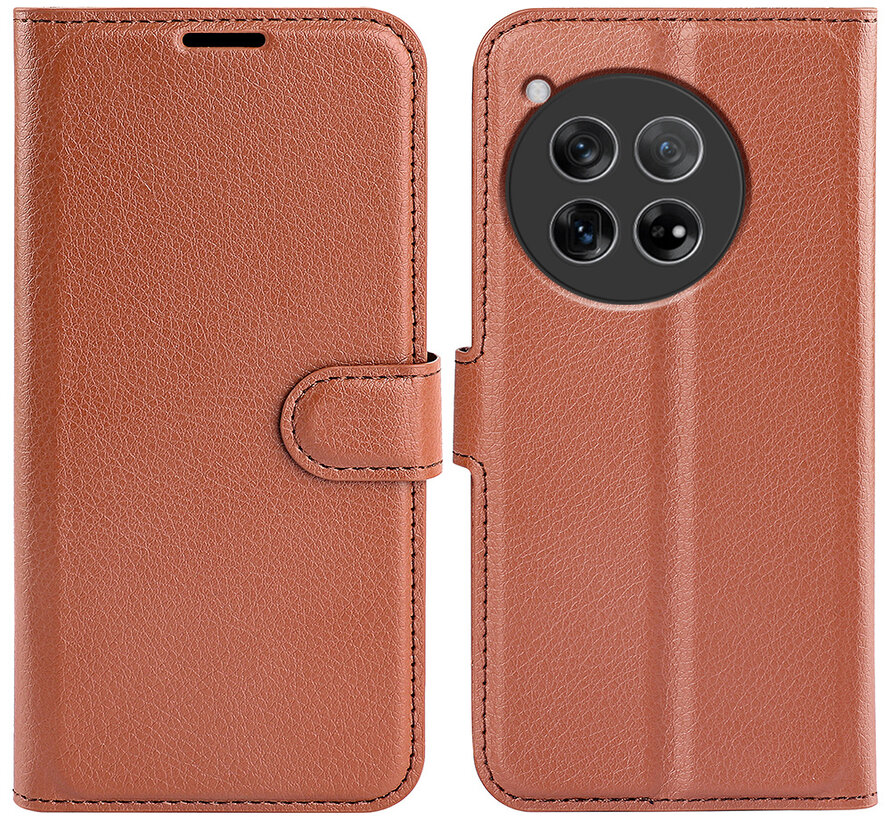 OnePlus 12R Wallet Flip Case Brown