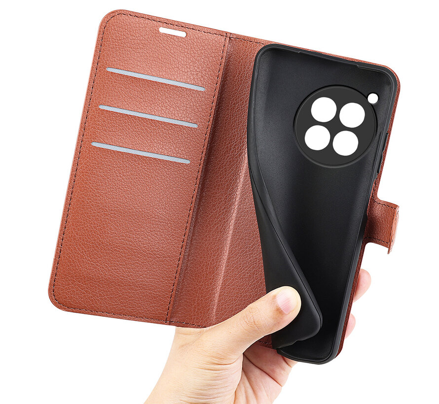 OnePlus 12R Wallet Flip Case Braun