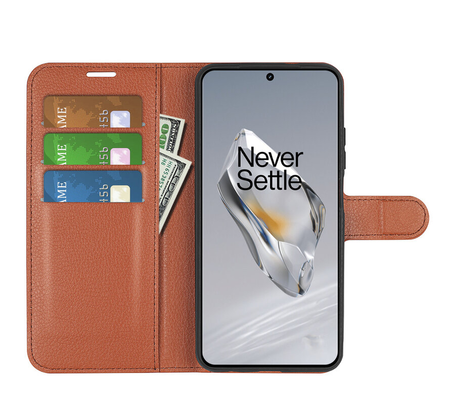 OnePlus 12R Wallet Flip Case Brown