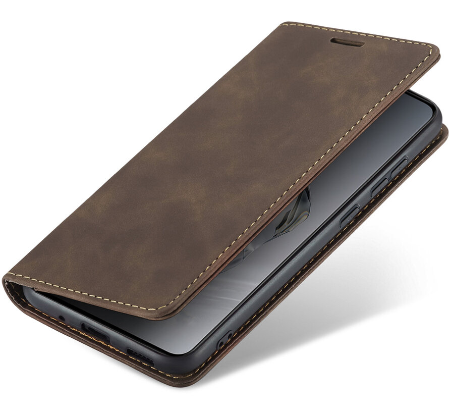 OnePlus 12 Wallet Case Vintage Leather Brown