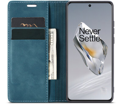 ProGuard OnePlus 12 Wallet Hoesje Vintage Leder Blauw