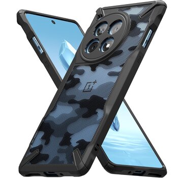 Ringke OnePlus 12R Hülle Fusion-X Schwarz Camouflage