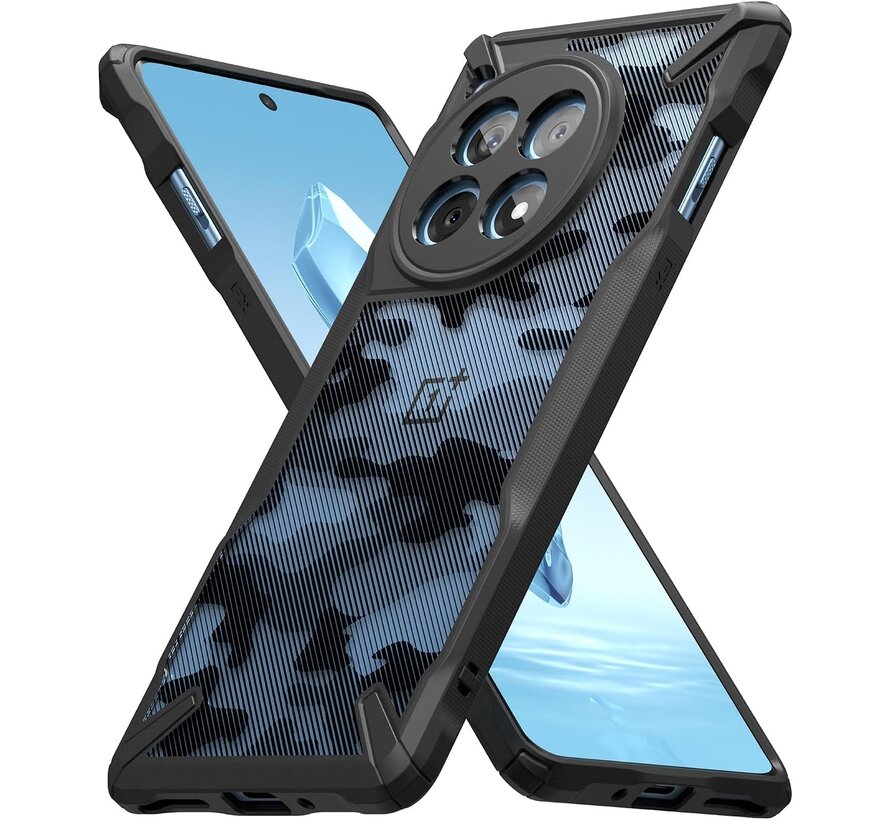 OnePlus 12R Hülle Fusion-X Schwarz Camouflage