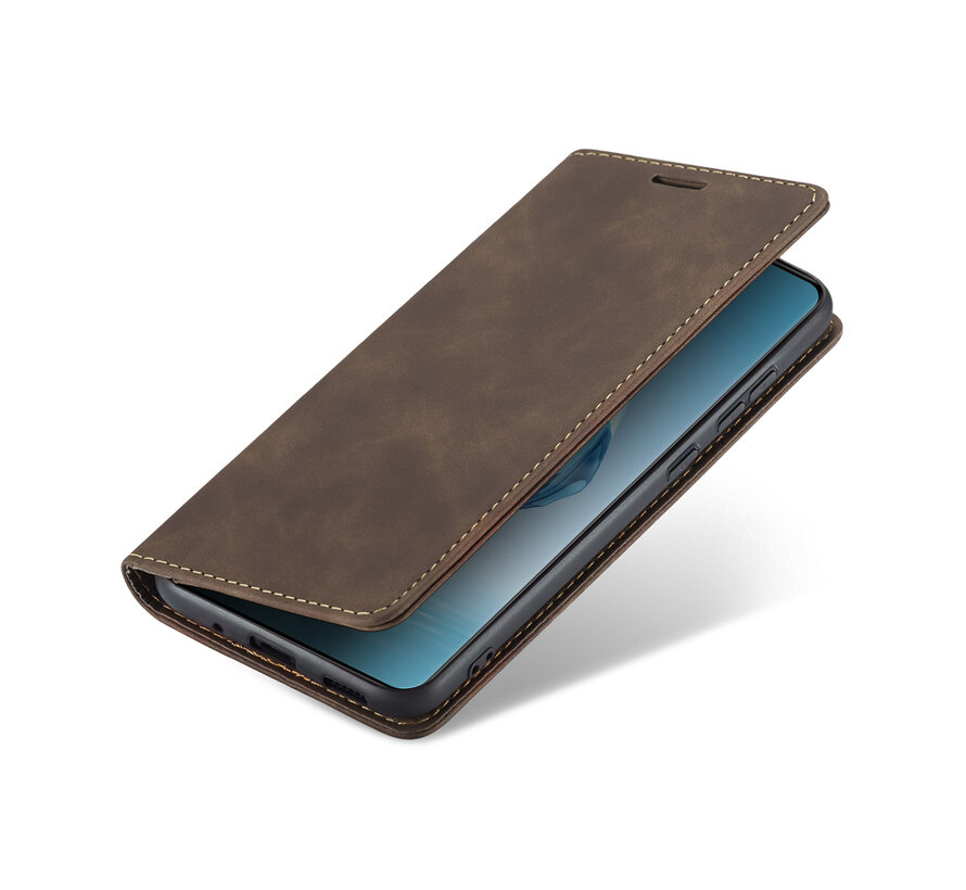 OnePlus 12R Wallet Case Vintage Leather Brown