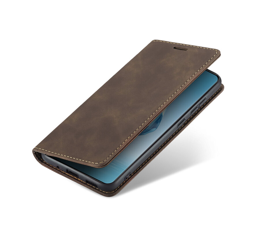 OnePlus 12R Wallet Hoesje Vintage Leder Bruin