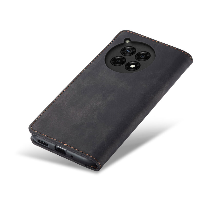 OnePlus 12R Wallet Case Vintage Leather Black