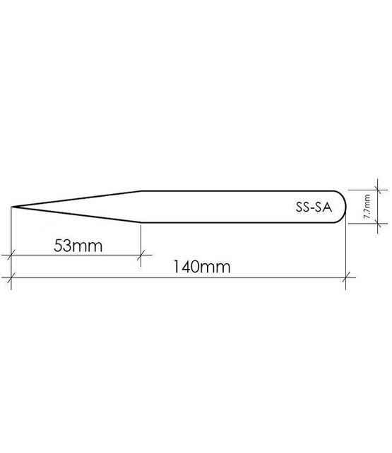 Wimper pincet Vetus SS-SA