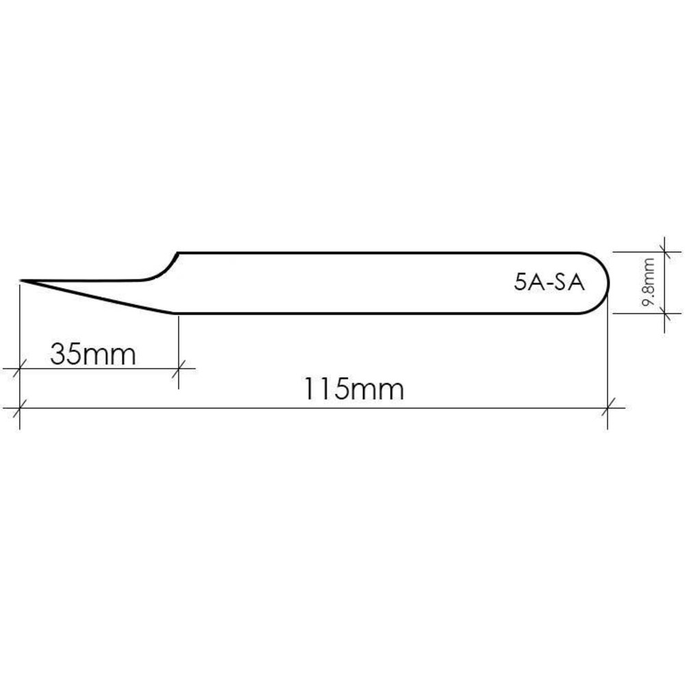 Vetus Wimper pincet Vetus 5A-SA