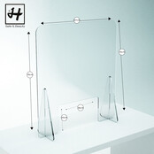 Anti virus scherm/ kuchscherm / baliescherm / hygiënescherm - 68 x 75 cm