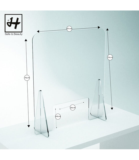 Anti virus scherm/ kuchscherm / baliescherm / hygiënescherm - 68 x 75 cm