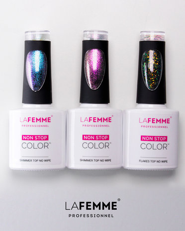 La Femme Shimmer Top Coat No Wipe | S002| 8 gr. |  | Pink La Femme Shimmer Top Coat No Wipe | S002| 8 gr. |  | Pink
