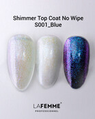 Shimmer Top Coat No Wipe .Blue /  S001