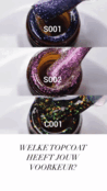 Shimmer Top Coat No Wipe .Blue /  S001