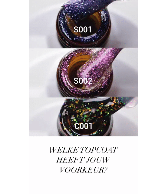 Shimmer Top Coat No Wipe .Blue /  S001